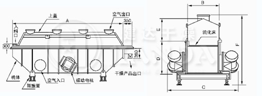 ZLG系列振动流化床结构属性图